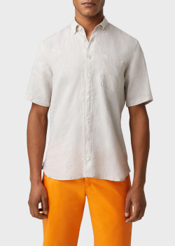 Льняная рубашка Bogner Lykos с накладным карманом, фото