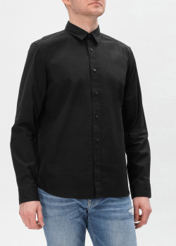 Чорна сорочка Hugo Boss Hugo з принтом на спині, фото