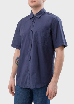 Рубашка из хлопка Hugo Boss с накладным карманом, фото