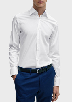 Приталенная рубашка Hugo Boss белого цвета, фото