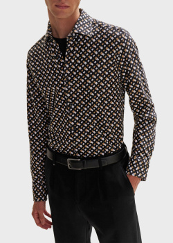 Рубашка из хлопка Hugo Boss с монограммой, фото