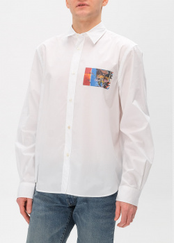 Біла сорочка Kenzo з контрастним принтом, фото