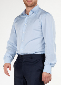 Однотонна сорочка Cesare Attolini у блакитному кольорі, фото