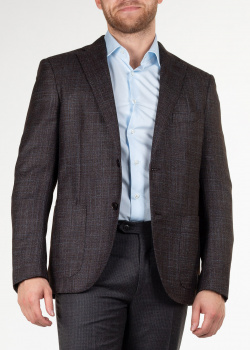 Меланжевый пиджак Luciano Barbera с накладными карманами, фото