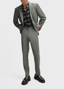 Серый костюм Hugo Boss Hugo из смесовой шерсти, фото