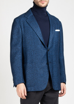 Мужской пиджак Kiton синего цвета, фото