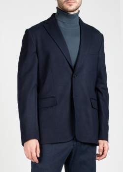 Шерстяной пиджак Brioni синего цвета, фото