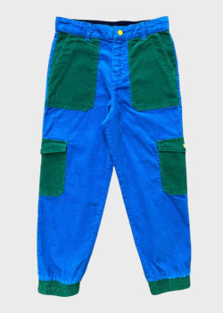 Детские брюки-карго Stella McCartney с зелеными вставками, фото