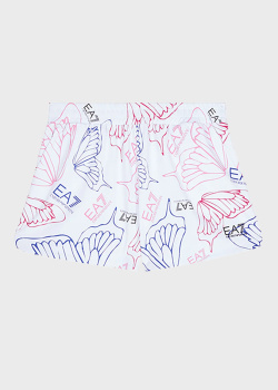 Шорты для девочек EA7 Emporio Armani с рисунком бабочек, фото