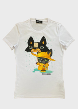 Дитяча футболка Dsquared2 із зображенням собаки, фото