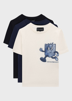 Дитячий набір футболок Emporio Armani у трьох кольорах, фото
