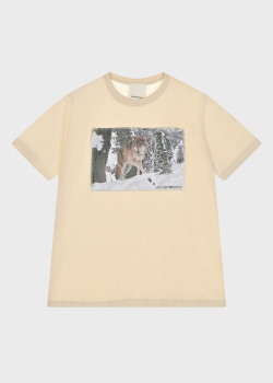 Дитяча футболка Emporio Armani з малюнком вовка, фото