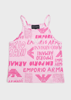 Розовая майка Emporio Armani для девочки, фото