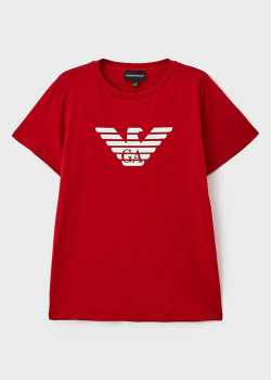 Червона футболка Emporio Armani для дітей, фото