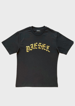 Дитяча футболка Diesel з брендовим написом, фото