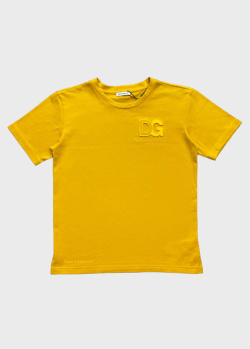 Дитяча футболка Dolce&Gabbana жовтого кольору, фото