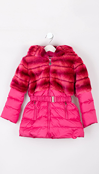 Пальто дитяче Elsy рожевого кольору, фото