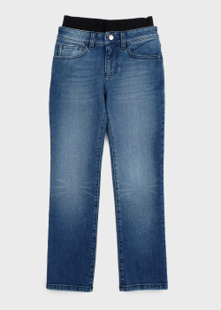 Дитячі джинси Emporio Armani синього кольору, фото