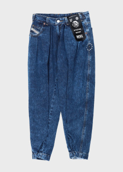Дитячі джинси Diesel синього кольору із декором, фото