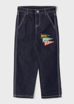 Дитячі джинси Kenzo з контрастним рядком, фото