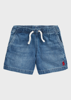 Детские джинсовые шорты Polo Ralph Lauren с логотипом, фото