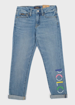 Детские джинсы Polo Ralph Lauren с брендовой вышивкой, фото
