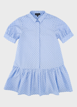 Детское платье Emporio Armani голубого цвета, фото