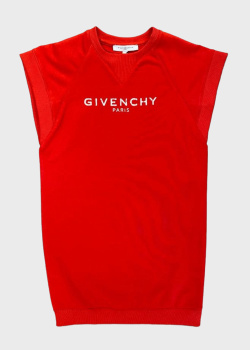 Красное платье Givenchy с лого для детей, фото