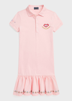 Детское платье Polo Ralph Lauren розового цвета, фото