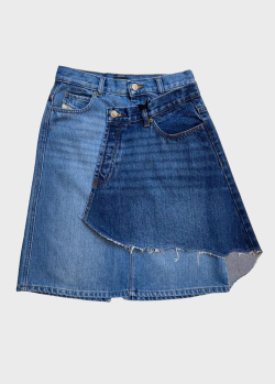 Детская джинсовая юбка Diesel асимметричного кроя, фото