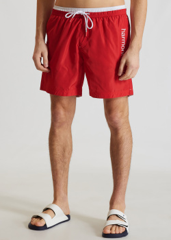 Плавальні шорти червоного кольору Harmont&Blaine з білим кантом., фото