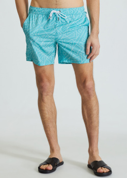 Пляжные шорты Karl Lagerfeld голубого цвета, фото