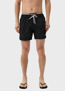 Пляжные шорты Hugo Boss черного цвета, фото