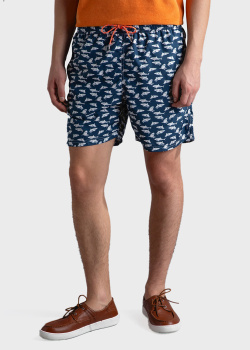 Пляжные шорты Paul&Shark с принтом в виде акул, фото