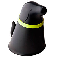 Контейнер із мискою для собаки Qualy Pupp чорного кольору, фото