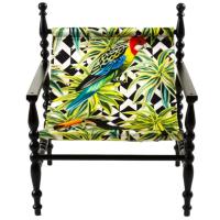 Мягкое кресло Seletti Heritage с принтом попугая, фото