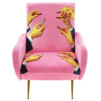 М'яке крісло Seletti Toiletpaper з незвичайним принтом, фото