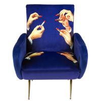 Кресло Seletti Toiletpaper синего цвета, фото