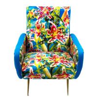 Кресло Seletti Toiletpaper с цветочным принтом, фото