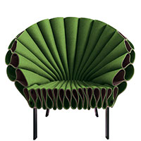Крісло Cappellini Peacock зеленого кольору, фото