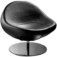 Чорне крісло Versace Home Maia на круглій основі, фото