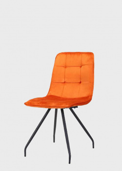 Оранжевый стул PRESTOL Роуз на металлических ножках, фото
