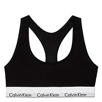 Черный топ Calvin Klein Modern Cotton Bralette с логотипом, фото