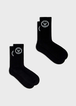 Чоловічі шкарпетки Emporio Armani 2шт чорного кольору, фото