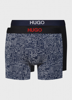 Труси-боксери Hugo Boss Hugo чорного та синього кольору 2шт, фото