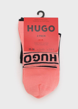 Дві пари шкарпеток Hugo Boss Hugo з написом, фото