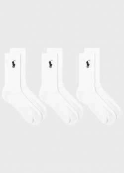 Набор белых носков Polo Ralph Lauren из 3 пар, фото