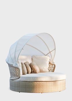 Диван-ліжко з техноротангу Skyline Design Journey з текстильним навісом, фото