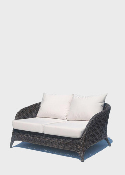 Плетений двомісний диван Skyline Design Celeste Brown Omega для тераси та саду, фото
