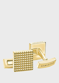 Запонки Davidoff Paris с покрытием из желтого золота, фото